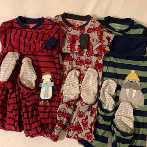 Carter’s Footed Fleece Pajamas - 3 pairs